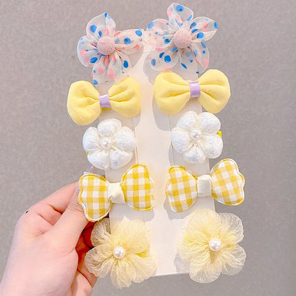 1 Set Children Cute Cartoon Flower Fruit Rubber Bands Hairpins Girls Lovely Hair Clips Kids Hair Bands Hair Accessories Gift