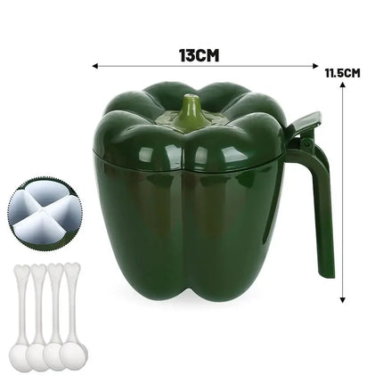 4 In 1 Plastic Creative Seasoning Jar Container With Spoon Chili Shape Barbecue Condiment Spice Rack Home Kitchen Acceesories