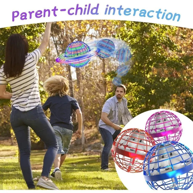 Flying Ball Toy,Globe Flying Ball 2.0,Boomerang Galaxy Ball Drone with RGB Light Magic Floating Ball Soaring Mini Drone