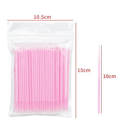 500/1000PCS Micro Brushes Eyelash Brushes Crystal Swab Microbrushes Eyelash Extension Tools Grafting Lash Removing Applicators