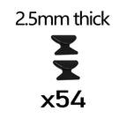 54pcs 2.5mm black