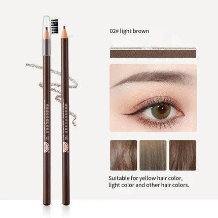 3PCS high-quality 2mm ultra-fine wire eyebrow pencil with precision carving, quick drawing, smooth and waterproof makeup pen