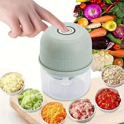 260ML Mini Garlic Masher Electric Charging Garlic Masher Onion Chopper Portable Meat Grinder Household Kitchen Vegetable Blender