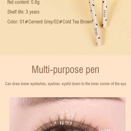 Ultra-fine Eyelash Pen Liquid Eyeliner Eyeshadow Stick Lying Silkworm Pencil Brown Grey Lasting Waterproof Cosmetic Makeup Tools