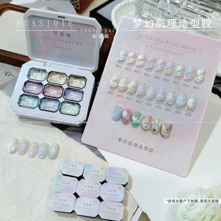 9 colors aurora free wash nail polish solid variable glue smooth soaking UV semi-permanent paint varnish oil painting glue