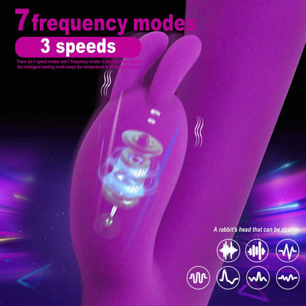 New Adult Toys Dildo G Spot Double Rod Rabbit Vibrator Vagina Clitoral Massager Female Masturbator Adult Sex Product for Women