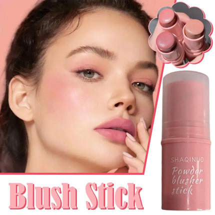 3in1 Monochrome Blusher Cheek Lip Tinted Durable Matte Natural Rouge Powder Blusher Stick Cream Matte Contour Makeup Cosmetices