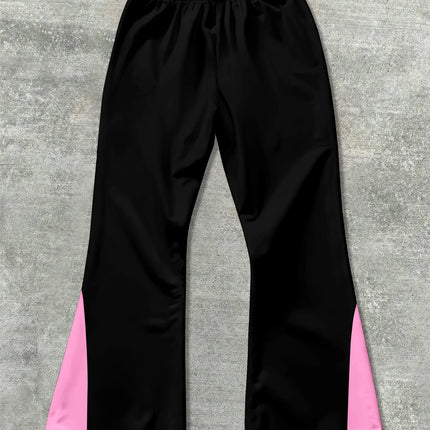 Y2k Flared Pants Men Loose 3D Print Trousers Casual Sweatpants Mid Waist Sporty Female Clothes Streetwear Hip Hop Vintage Pants