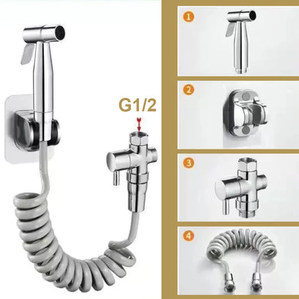 Black Toilet Bidet Faucet Handheld Sprayer Stainless Steel Bathroom Hand Bidet Sprayer Set Hose Toilet Self Cleaning Shower Head