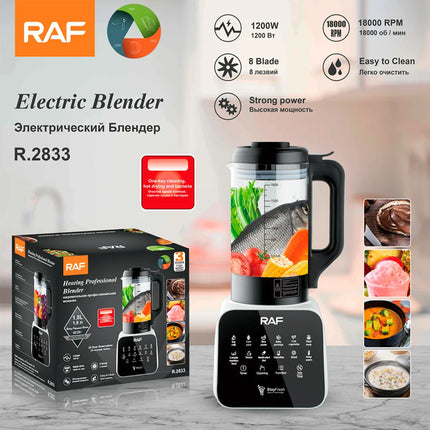 RAF EU Standard 1.8L Multifunctional Juicer Automatic Fruit & Vegetable Blender with Glass Cup Kitchen Appliance