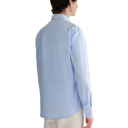 PG Men's button-down shirt  Pure color long style  Casual business formal shirt  Suitable for men's office and daily wear