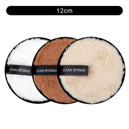 3Pcs Reusable Make Up Remover Pads Cotton Wipes Face Cleansing Sponge Cosmetics Microfiber Washable MakeUp Towel Skin Care Tools