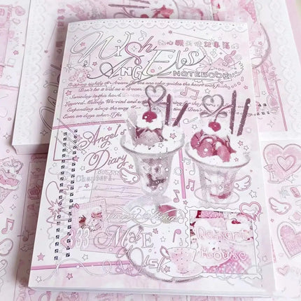 New Cute Japanese Anime Sticker Book Girl Diary Phone Case DIY Scrapbook Sticker Kawaii Decorative Sticker Children's Cute Gift