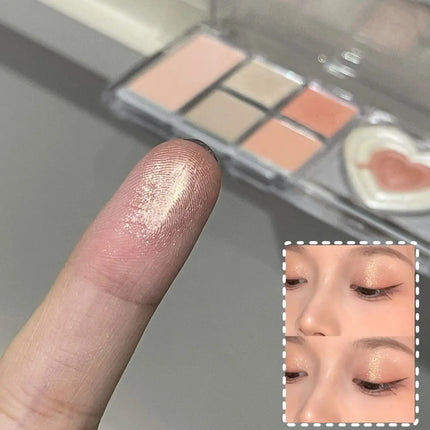 12-Color Tea Apricot Eye Makeup Palette Low Saturation Eyeshadow Palette Pearlescent Matte Shimmer Earth Color Eye Shadow Beauty