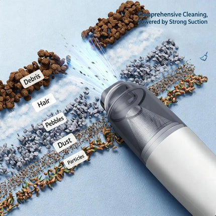Wireless Rechargeable Handheld Vacuum Cleaner, High Power Portable Mini Vacuum for Car & Home Use, Desktop Dust Cleaner