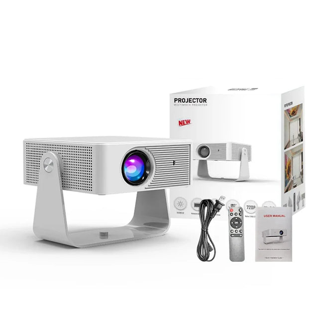 New X3 Native 720P Projector With 4K Decoding & 2.4G 5G WiFi6 BT Home HD YOUTUBE NETFLIX Android Portable Smart Projector