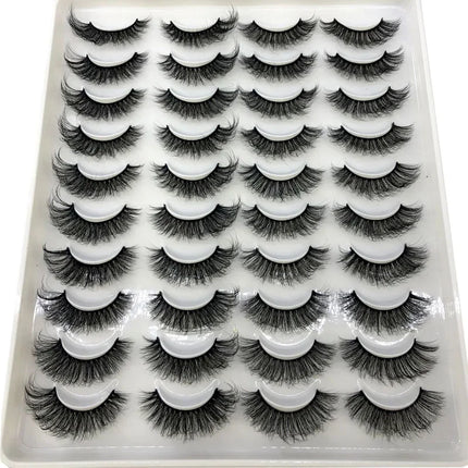 20 pairs 3D Mink Lashes Natural False Eyelashes Dramatic Volume Fake Lashes Makeup Eyelash Extension Silk Eyelashes