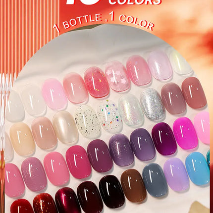 LILYCUTE 7ml 4/6/8/12Pcs Water-Based Nail Polish Set Quick Drying No Lamp Needed Glitter Nail Art Varnish For Nails Manicure