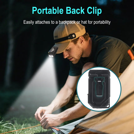 BORUiT Mini LED Flashlight Keychain Light 400LM USB C Rechargeable Portable Small Torch with Magnet Camping Pocket Lantern