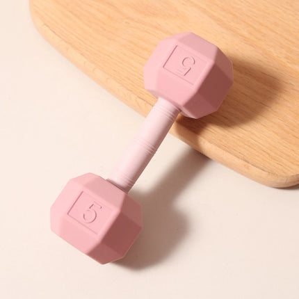 Baby Teething Toy Rattle Dumbell Infant 5kg Teether Chewing Silicone 0-2 Years