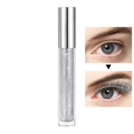 Gold Silver Glitter Mascara 3D Volume Eyelashes Curling Shimmer Mascara Diamond Shine Waterproof Volume Curl Mascara Eye Makeup