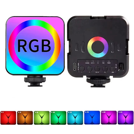 Mini RGB Fill Light Portable Video Lamp Photography Camera 2500K-9000K LED Lighting Cold Shoe For DSLR Camera For GoPro Vlog Kit