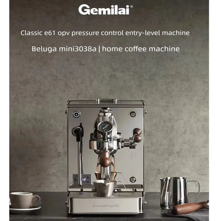 【New Arrival】Gemilai 3038A White Whale Semi-Automatic Coffee Machine, Compact Home Use E61 Boiler Espresso Machine