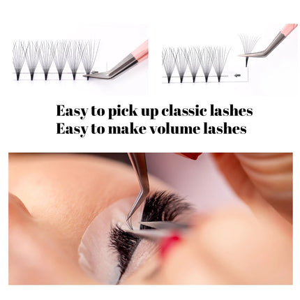 Gemerry Eylashes Tweezers Professional Eyelash Extensions Eyebrows Stainless Steel Fiber Tips Anti-Static Tweezers Tools Makeup
