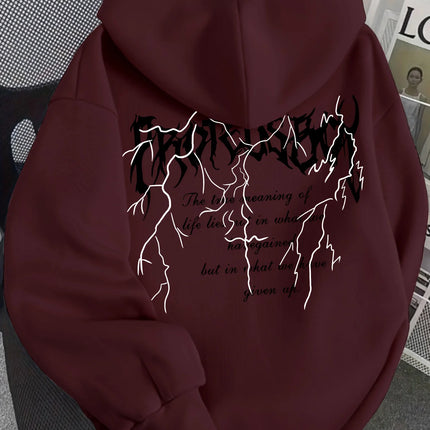Women's fashionable hooded sweatshirt with fashionable creative design and English letters hoodie sweatshirt hoodie