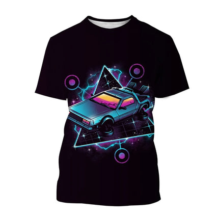 Summer fashion fantasy 3D printed movie short sleeved cool technology interstellar personality T-shirt