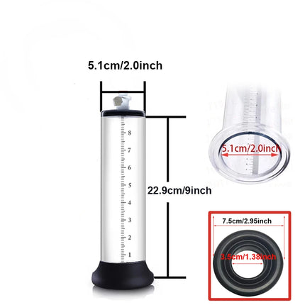 Acrylic Penis Pump Manual Penis Enlarger Sex Toy For Men Vacuum Pump Male Masturbation Penis Extender Trainer Adults Sex Product