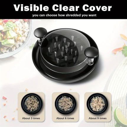 Large Chicken Breast Shredder Tool Visible Lid Meat Grinder For Chopping Chicken Beef  Cabbage Vegetables Rotating Kitchen Tool