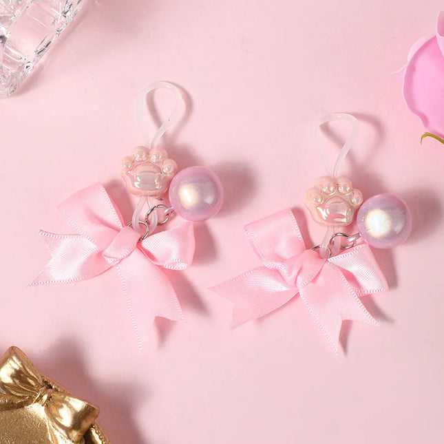 2 Colors Sexy Bow Cat's Paw Nipple Clamp Breast Clips With Adult Silicone Bdsm Adult Fetish Flirting Sex Toys For Couples Women