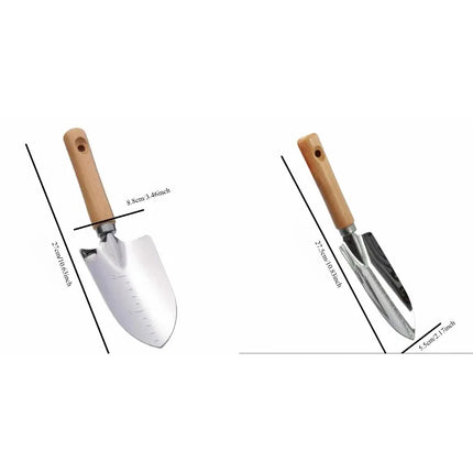1pc Stainless Steel Gardening Tool Set with Wood Handle, Trowel Transplanter Cultivator for Potting Planting Indoor Outdoor