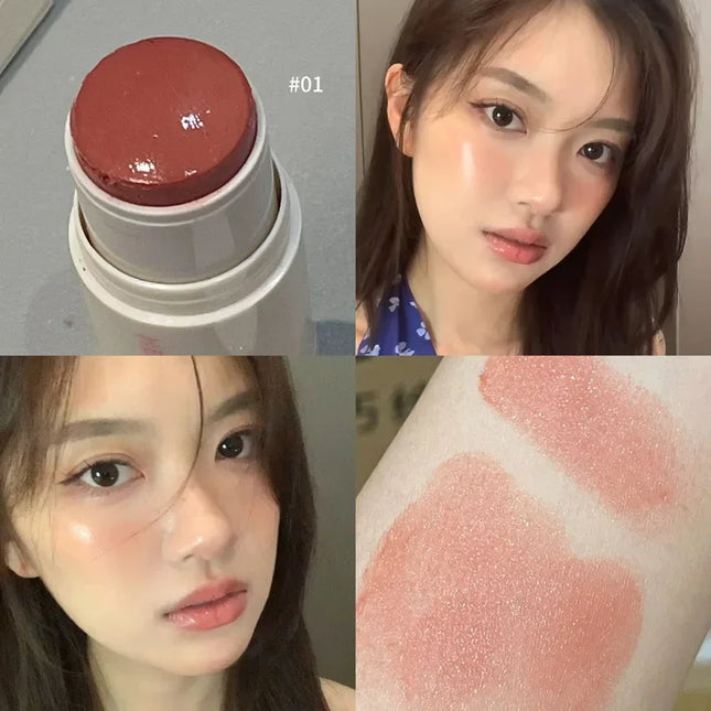 Powder Blusher Stick Korean Girls Whitening Natural Naked Makeup Highlight Powder Blusher Brightening Cream Makeup Blush Stick