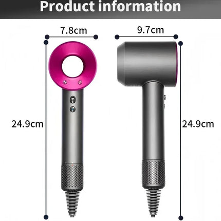 High-Speed Negative Ions Hair Dryer, Upgraded Model, Quiet, High Airflow, Constant Temp, Lightweight, Multi Nozzles in Gift Box