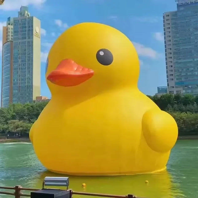 Floating Giant Inflatable Yellow Duck With Sunglasses Huge Sealed Inflatable Rubber Duck WaterPark Pool Decoration For Event