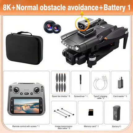 For Genuine V198MAX GPS Drone 8K Professional Camera Aerial FPV Brush Laser Obstacle with Large Screen Remote Control Folding RC