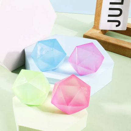 Frosted Ice Cube Shaped Fidget Toy Square Stress Relief Ball for Anxiety ADHD Squishy Squeeze Toy Gift for Adults