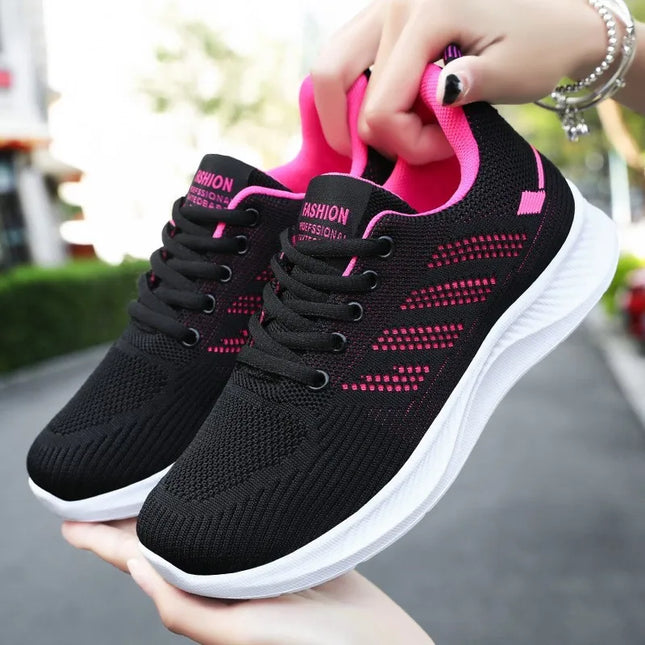 Litfun Women's Casual Sports Shoes Fashion Female Soft Bottom Sneakers Breathable Mesh Running Shoes Leisure Light Flats Shoes