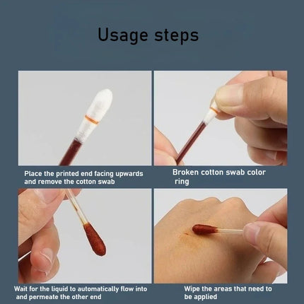 30pcs Disposable Medical Alcohol Sticks Disinfection Iodine Cotton Swabs Emergency First Aid Clean Wounds Supplies Adults Infant
