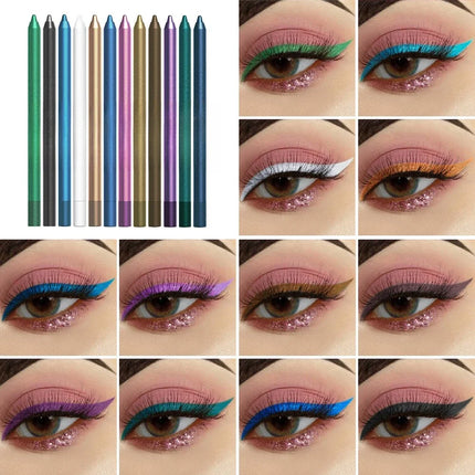 12 Color/Box Waterproof Eyeliner Makeup Eye Cosmetics Beauty Eyeliner Pencil Set Longlasting Eye Liner Pencil Colourful Pigments