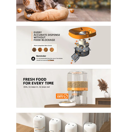 1080P HD Camera Automatic Cat Feeder with 5GWiFi Tuya Pet Cat Smart Food Kibble Dispenser Auto Feeder For Cats Dog Accessories