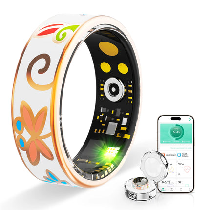 Fashion Healthy Smart Ring IP68 Waterproof Wireless Call Heart Rate/Sleep/Blood Oxygen Monitoring Android/IOS For Men Women