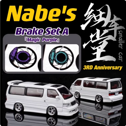 1/64 Chika Nabes Wheels or Brake Caliper 8.9mm 9.7mm 10.5mm Model Car Tires Rim Work S1 VSXX for 1:64 HW Tomy Mini GT Alloy Cars