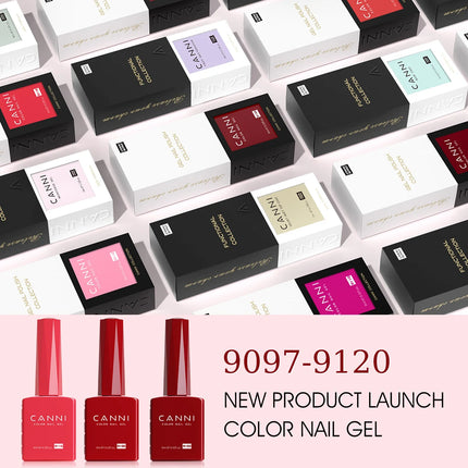 9ml CANNI Gel Nail Polish HEMA FREE TPO FREE Round Brush Gorgeous Color Soak Off UV LED Semi Permanent Gel Varnish Winter Nails