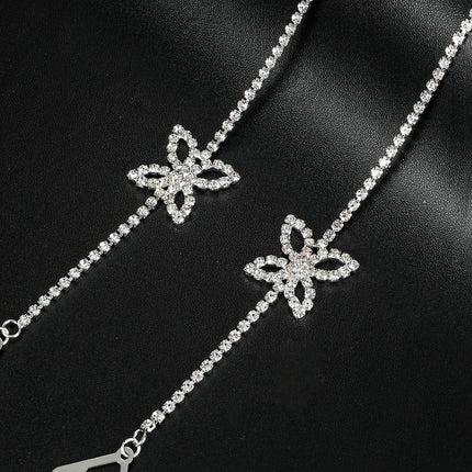 Fresh and Ethereal Girl's Invisible Butterfly Rhinestone Bra Straps, Can Be Exposed for a Beautiful Back and Shoulders, Lingerie Camisole Straps