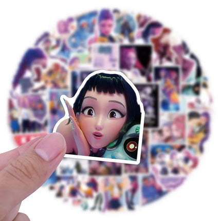 55/110pcs K-Pop Anime Cartoon Stickers Set Waterproof DIY Decals for Laptop Car Bike Graffiti Decoration Movie Animation Fan Art