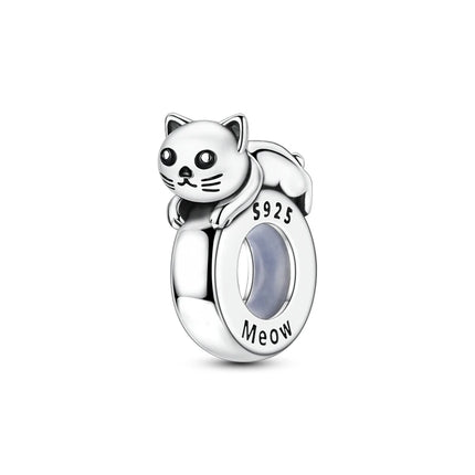 New Original 925 Silver Sterling Charms Beads Pendant Cat Dog Lion Tiger Girl Boy Charms Fit Bracelet Woman Fashion Jewelry Gift