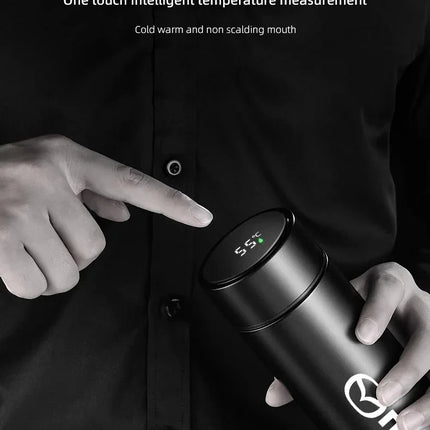 Car Smart Thermos Bottle With Temperature Display Coffee Cup For Mazda 3 6 Atenza Axela Demio CX3 CX5 MP MS RX8 Car Accessories